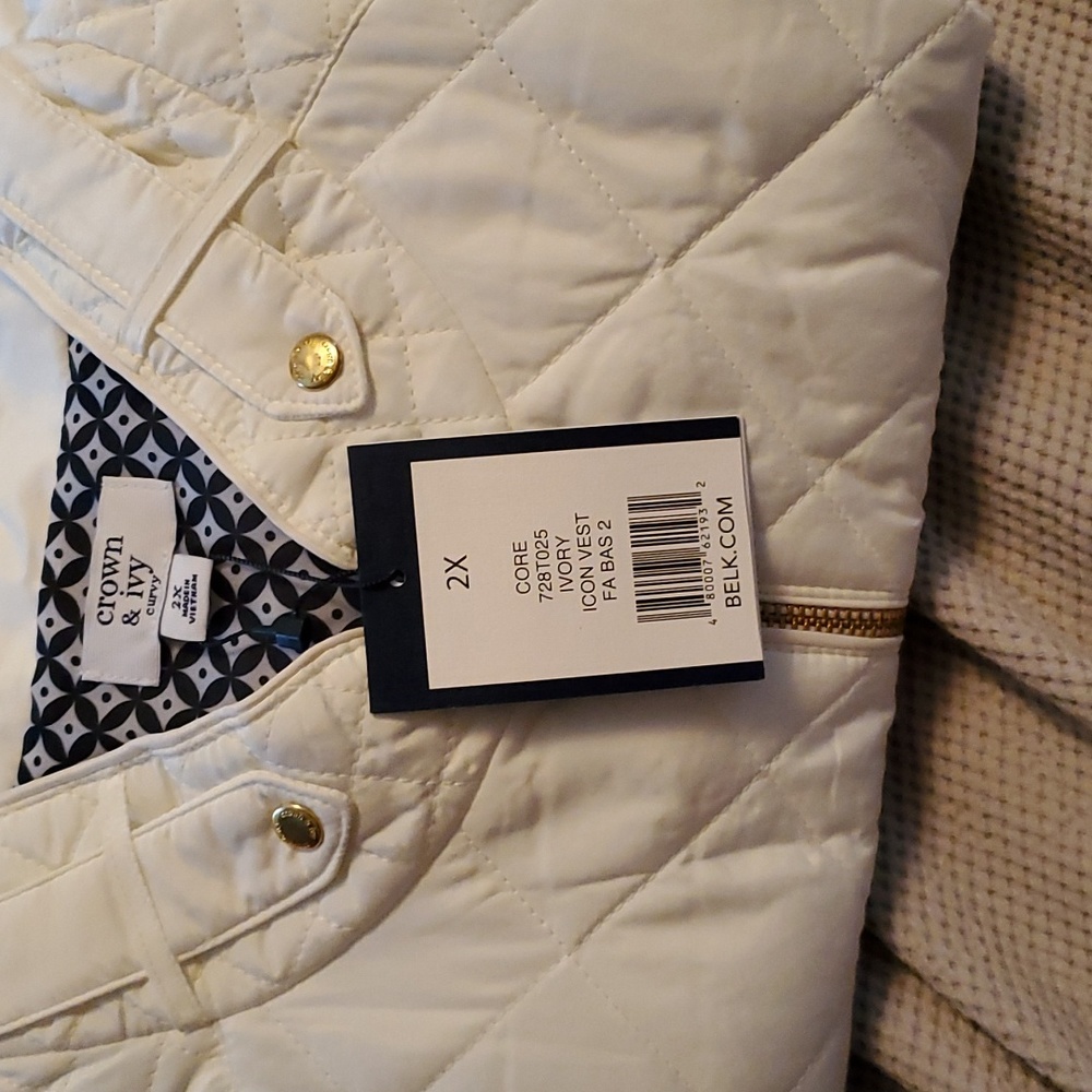 NWT ivory vest